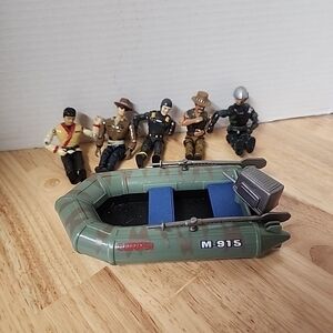 Action Figure Set with Green Boat